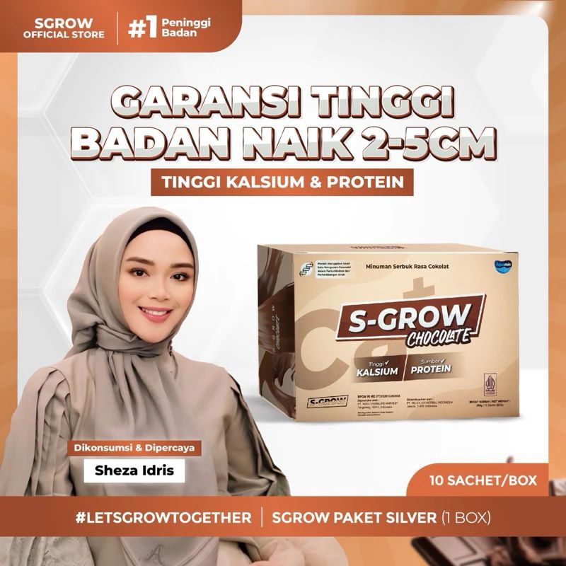 

S-GROW CHOCOLATE 1 BOX ISI 10 - Peninggi Badan Terbaik Cocok Untuk Remaja Dan Dewasa