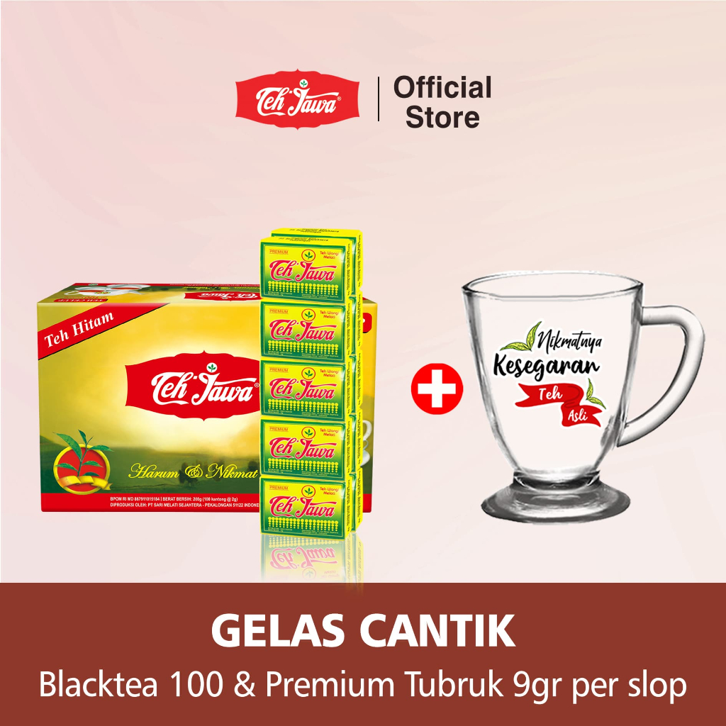 

Teh Jawa SBY (Bundling) Black Tea Celup isi 100 Pcs + Premium 9gr Slop Isi 10 Pcs