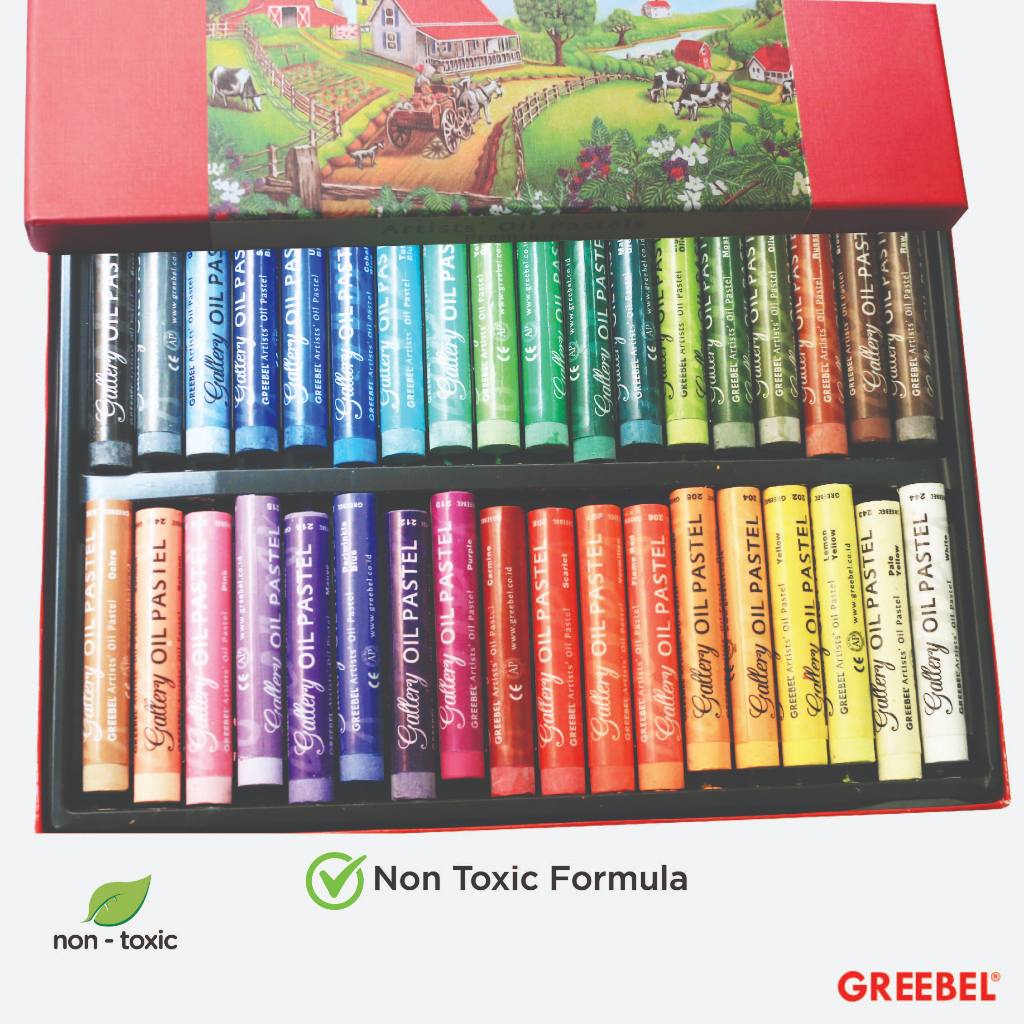 

GREEBEL Crayon Artist 48 Warna / Krayon Artist Oil Pastel 48 Warna / Crayon Greebel RB9
