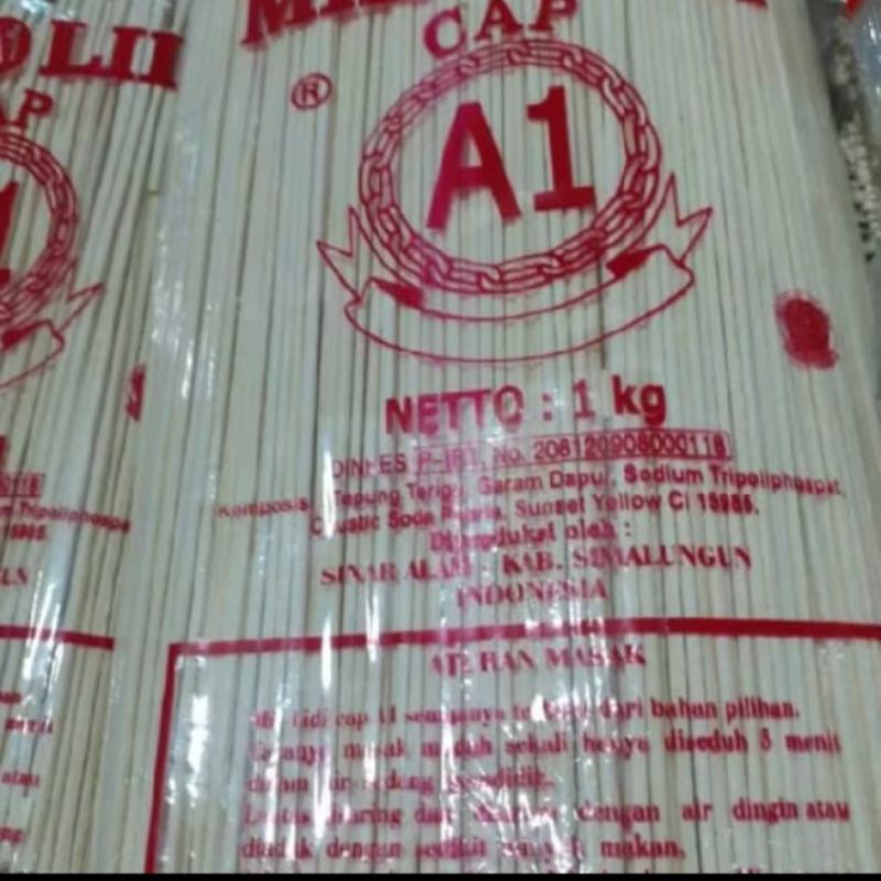 

Mie Lidi Warna Putih Cap A1 per 1Kg.