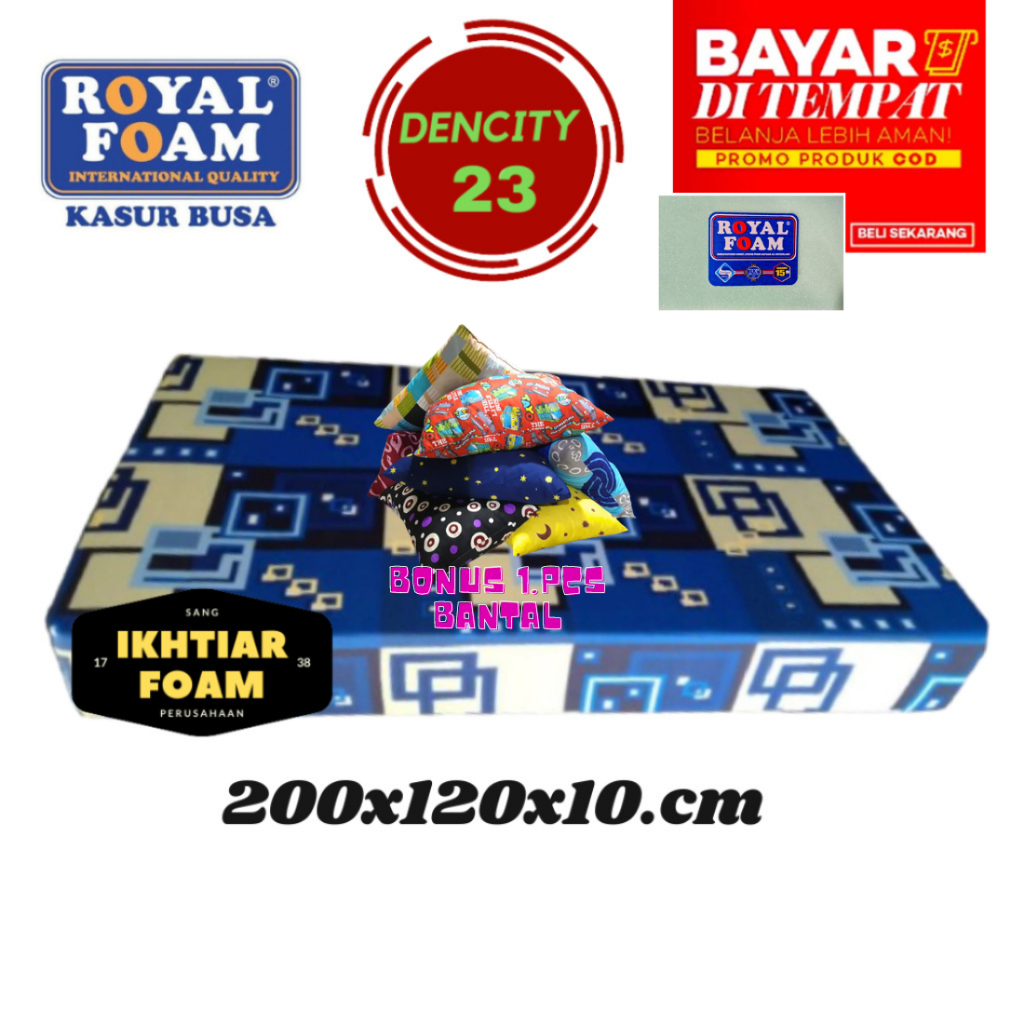 Kasur Busa Royal foam no 4 tebal 10 cm Royal matras RK D23 Ukuran 200X120X10 CM Original anti kempes