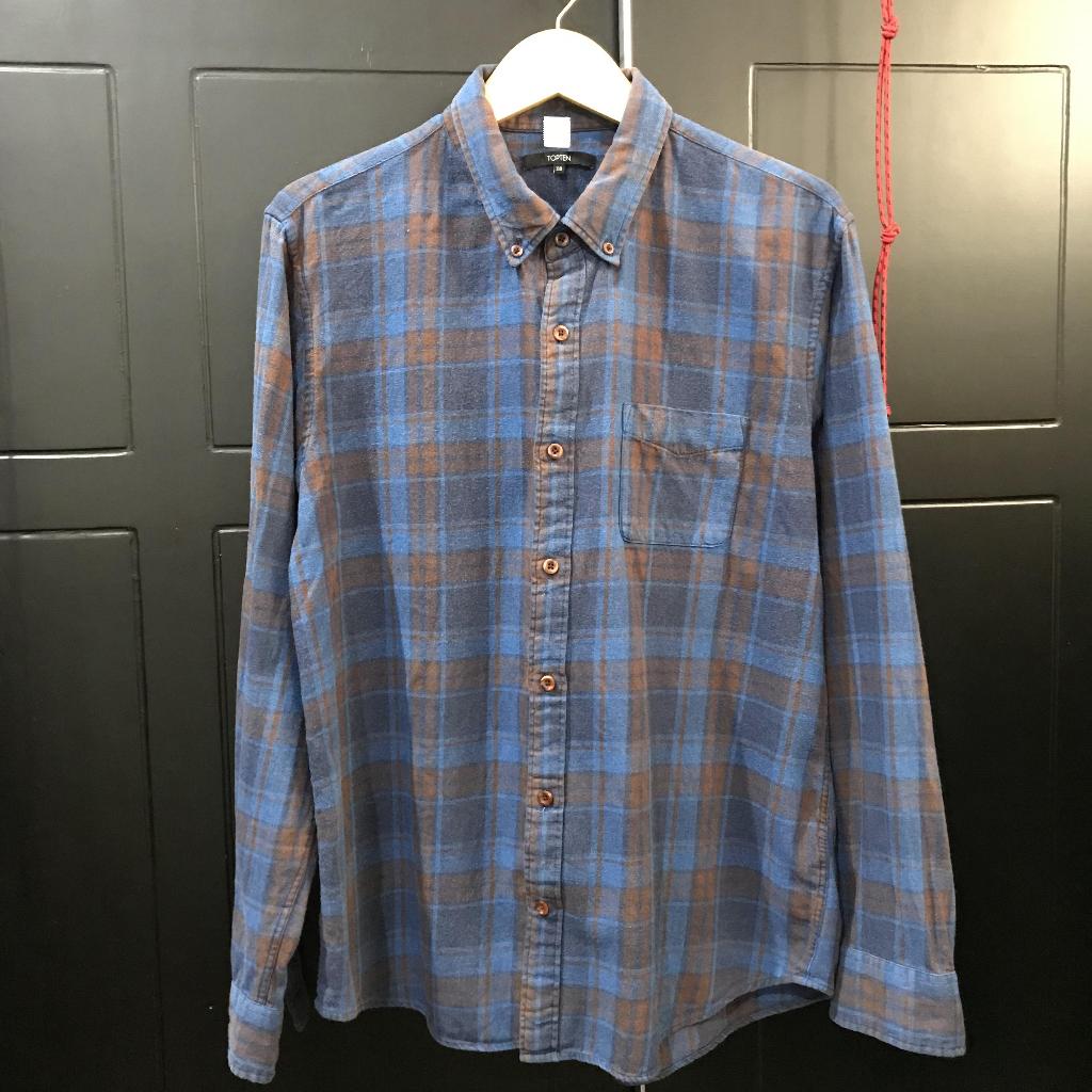 kemeja flanel topten L bitu kotak