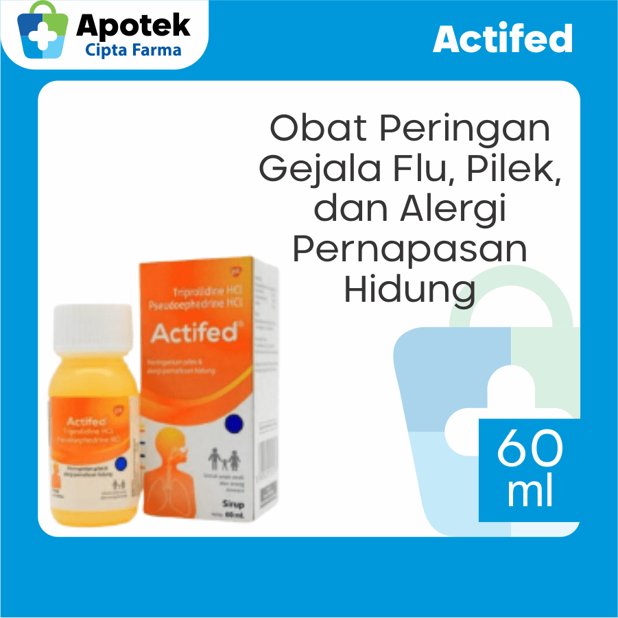 Actifed Actived Pseudoephedrine Hci Obat Pilek Flu Hidung Tersumbat Hidung Mampet dan Alergi