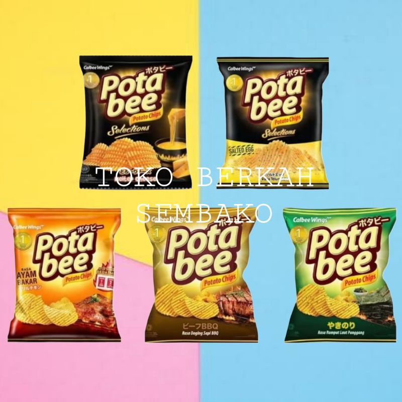 

(RENCENG) POTA BEE Potato Chips Snack Kentang 15gr Isi 10Pcs