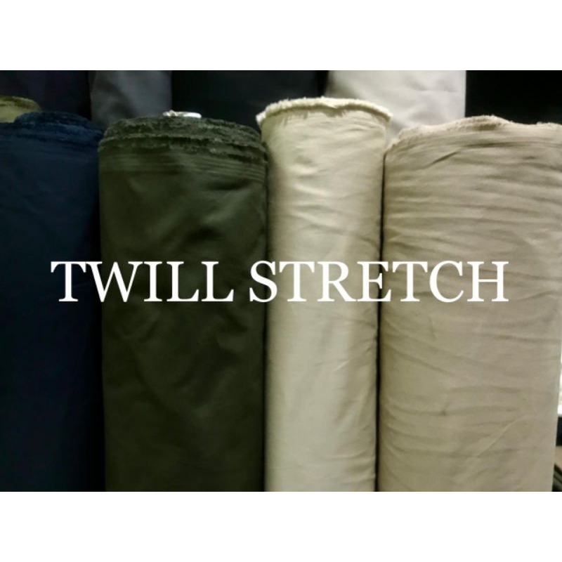 Bahan Kain Katun Chinos Twill Strecth Bahan Twill Melar