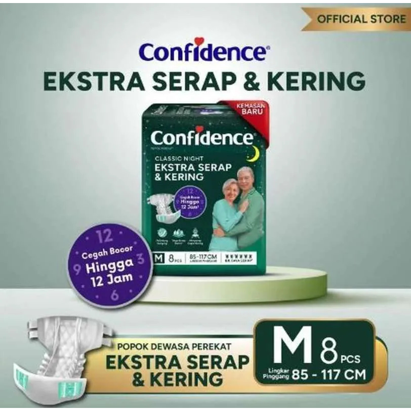 Confidence Classic Night M8 / Pampers Popok Dewasa M 8 Malam Hari