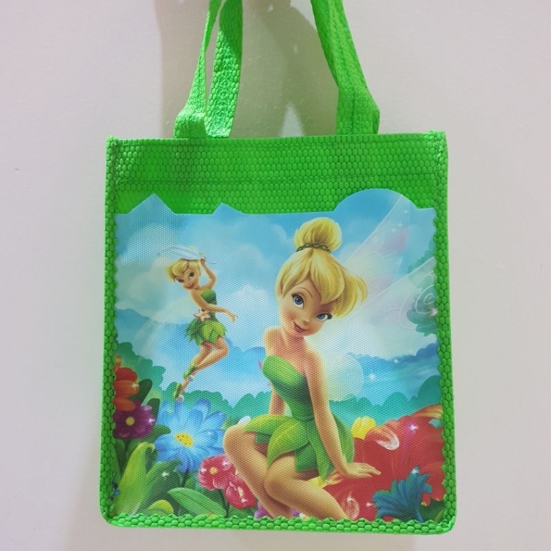 

Tas Bingkisan Kado Ultah Anak Tinker Bell Bag Motif Hijau Peri Kecil Anak Perempuan Tekstur Tas Cute