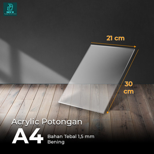 

AKRILIK BENING LEMBARAN A4 TEBAL 1,5 MM - POTONGAN PRESISI