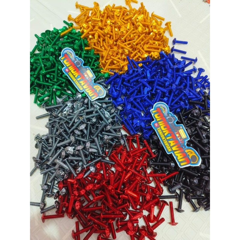 Baut visor motor NMAX aerox Lexi model bintik drat 8 panjang 2,5cm kunci L baut visor harga 1an (1 p