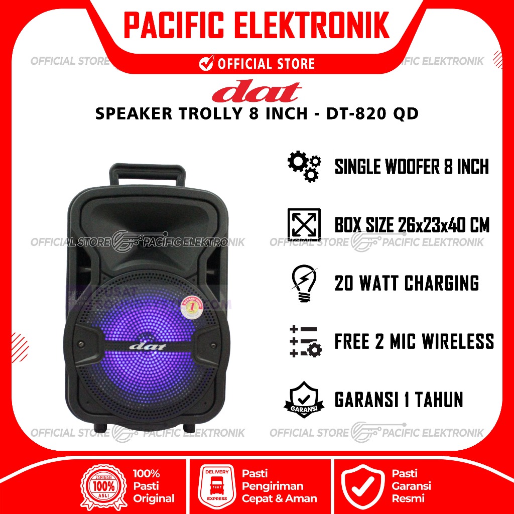 Speaker Trolley 8inch DAT DT-820QD / DAT 820QD