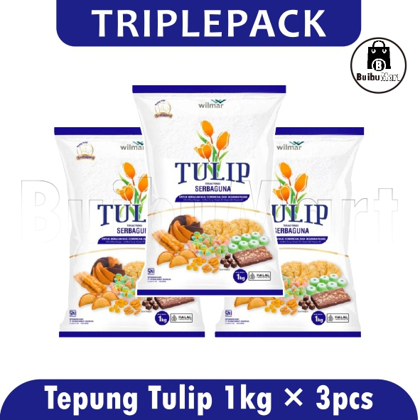 

[ Triple Pack ] Tulip Tepung Terigu Sebaguna 1kg