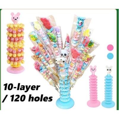 

stand Display Tempat Permen Lolipop isi 12 lubang model piramid karakter lucu