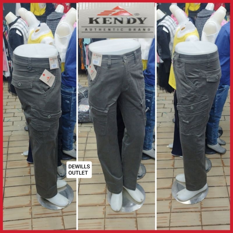 KENDY CELANA PANJANG CARGO TACTICAL WARNA HITAM ORIGINAL UKURAN 27-32 TYPE SKINNY FIT