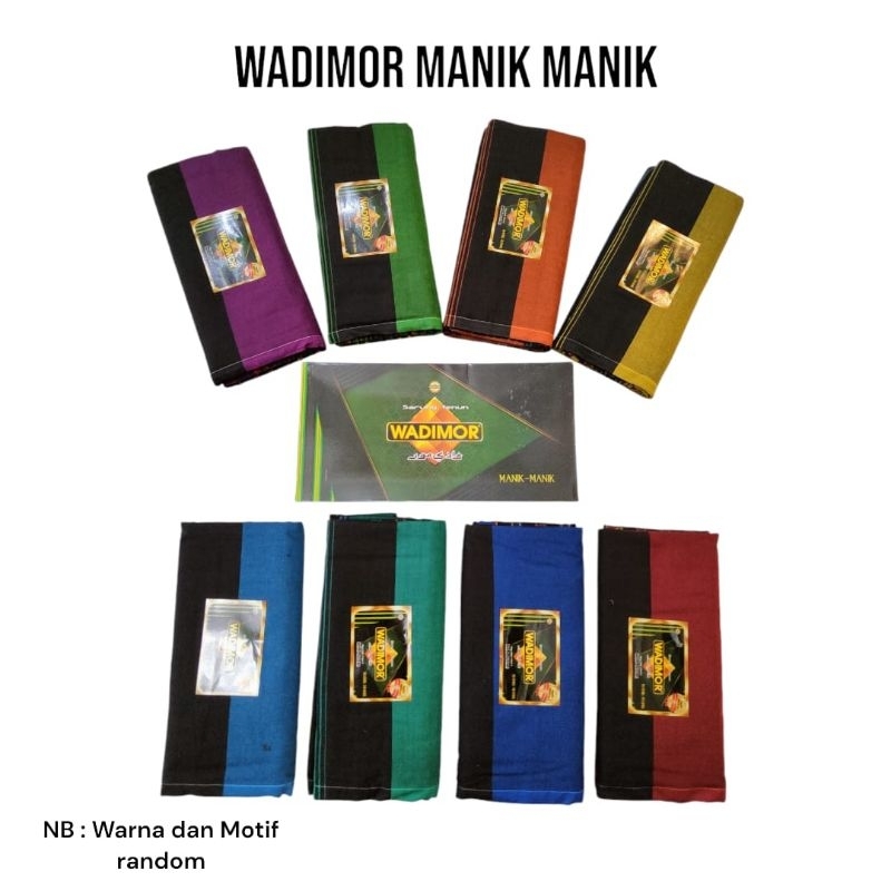 Sarung Wadimor Murah Motif Manik / 3 Dara / Minang / Delhi / Hitam / Horizon BISA COD