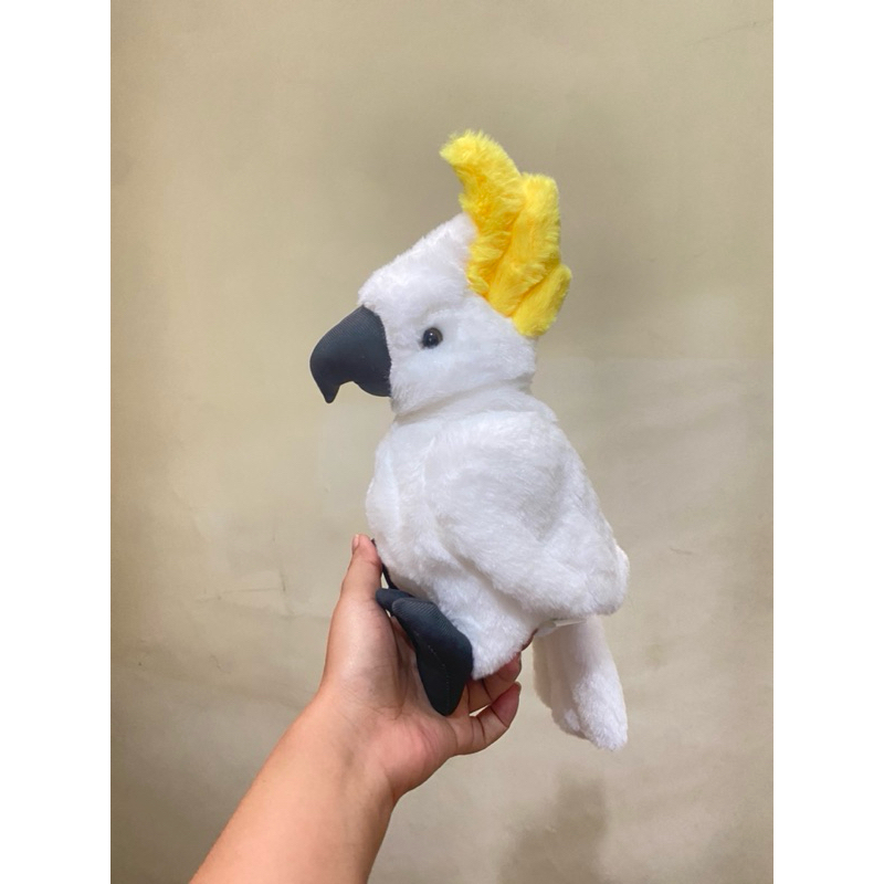 Boneka karakter Burung Kakatua Size 30cm original / Boneka burung Kakatua / Boneka Kakatua putih