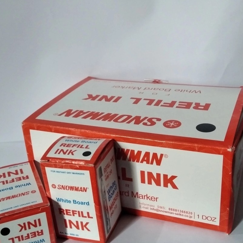 

CUCIGUDANG Tinta Isi Spidol WhiteBoard Ink Snowman Hitam