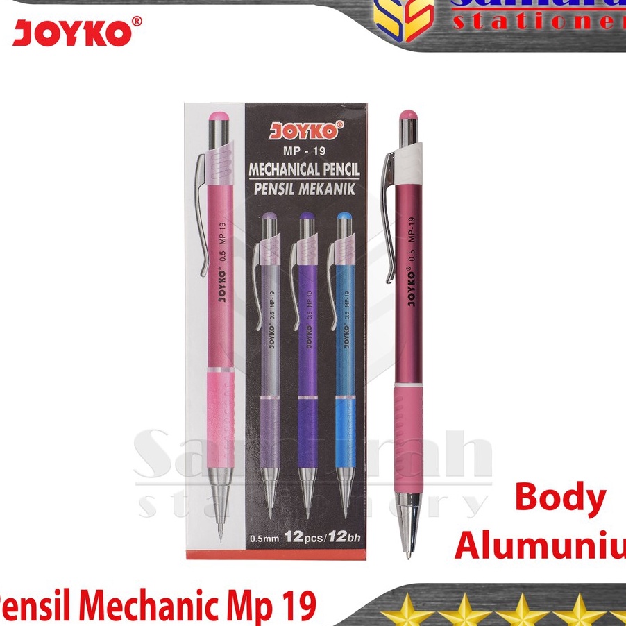 

TERLARISSS Pensil Mekanik MP19 5 mm Per Lusin Mechanical Pencil MP 19 isi 5 Mili Pensil Cetek isi ulang Kecil