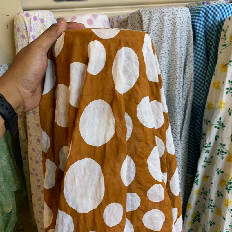 kain katun motif - cotton paris import - kain bubble cotton - kain dress cotton premium - kain katun