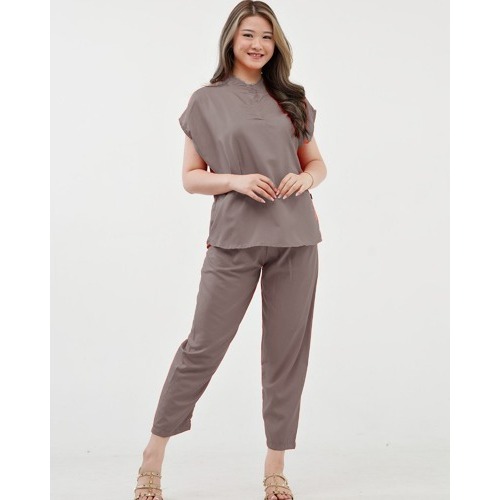 SETELAN WANITA BAJU TIDUR BAHAN CRINKLE DAILYWEAR