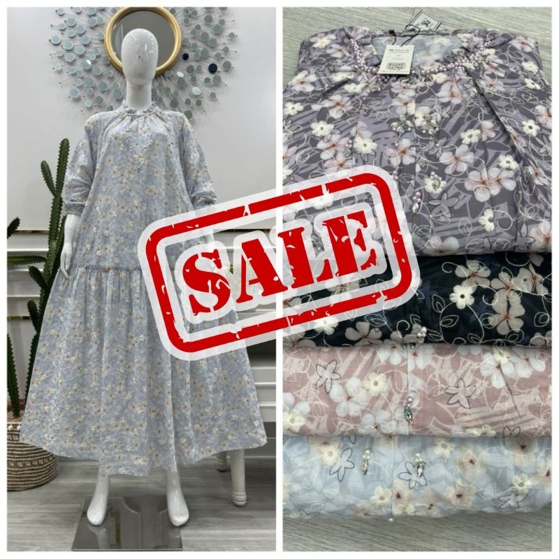 Sale gamis salvina ys katun bordir Haikal