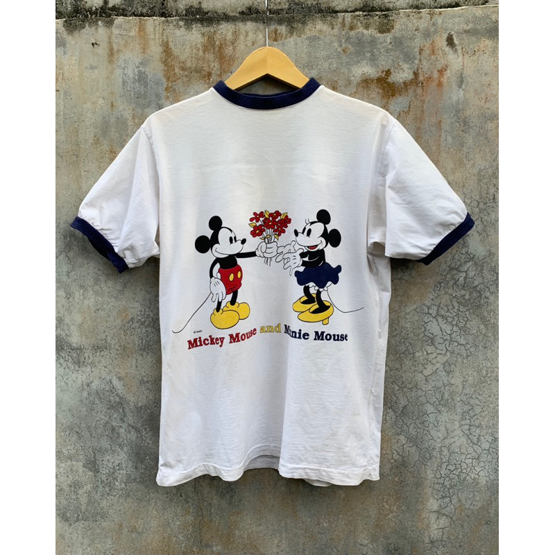 80s Disney Mickey Mouse Ringer Tee Vintage