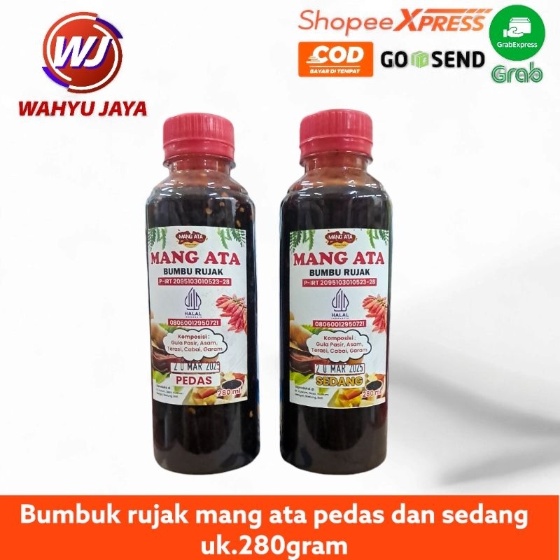 

Bumbu rujak mang ata 280gram rasa pedas dan sedang