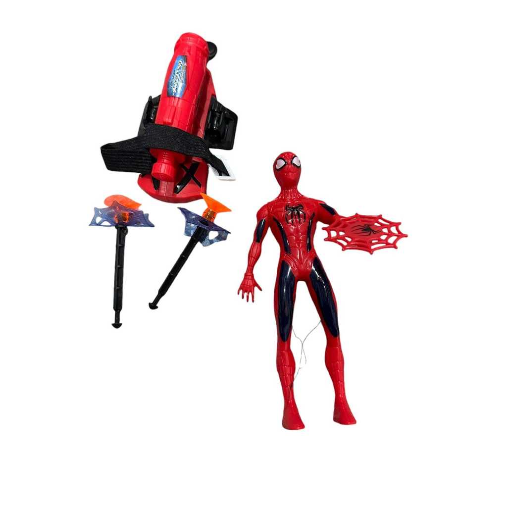 Mainan anak Figure Spiderman dan sarung tangan satu set