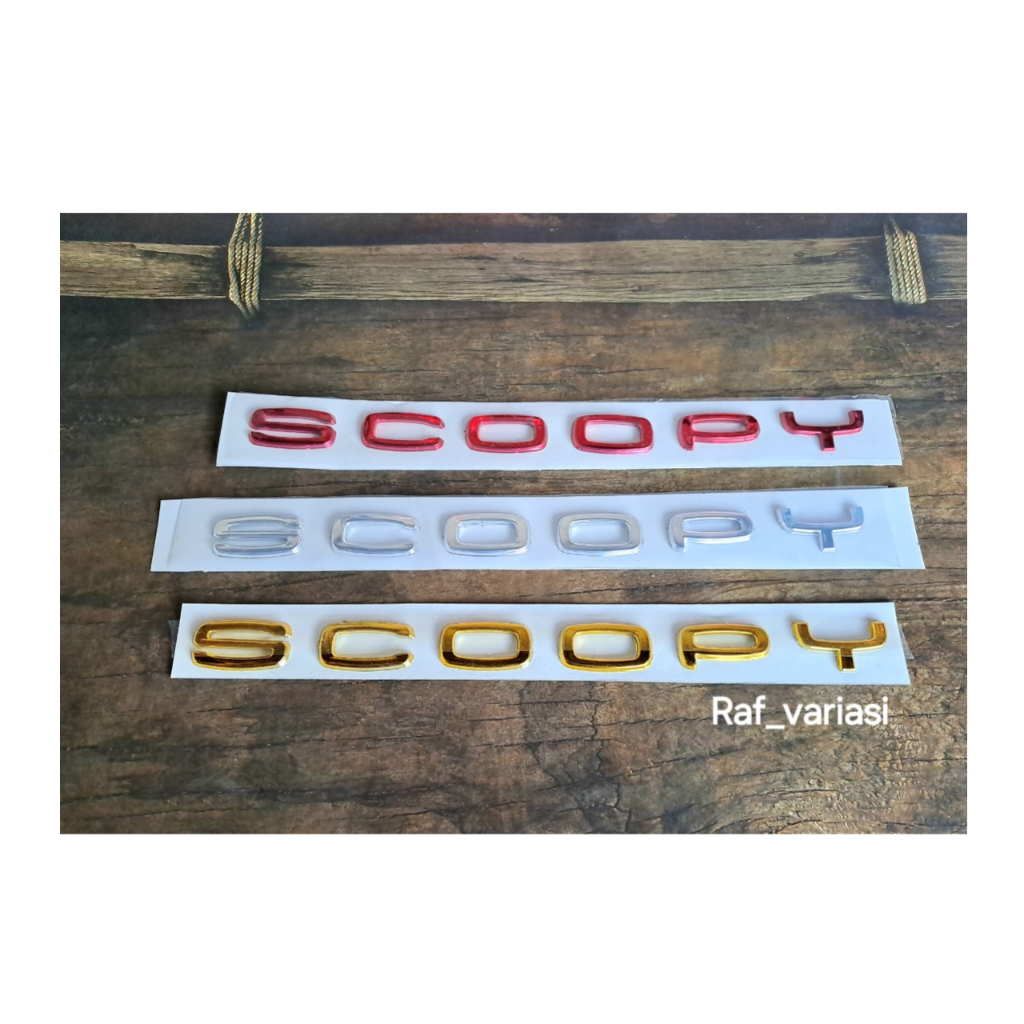 RB Emblem scoopy 2021 2022 scoopy donat / Emblem honda scoopy chrome sepasang / honda scoopy gold