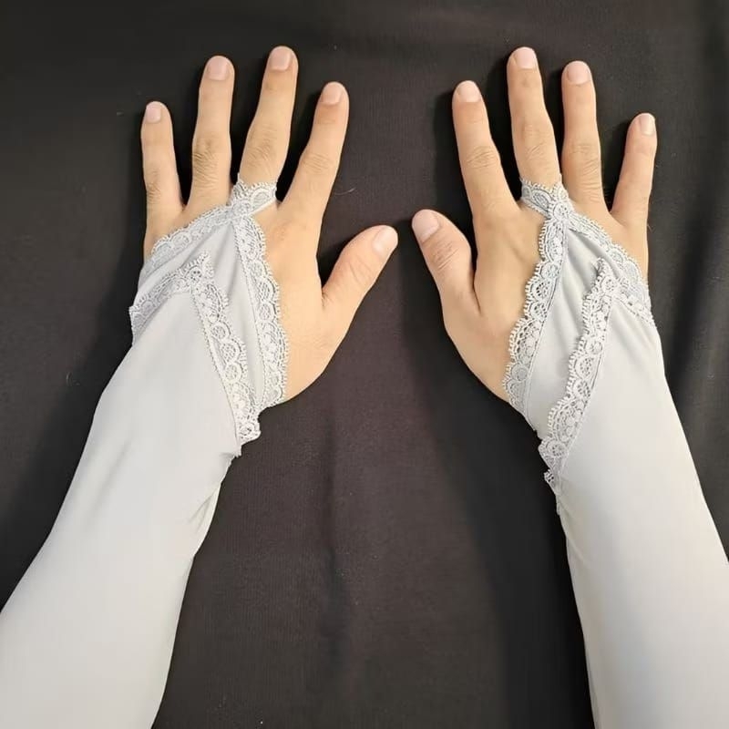 Manset tangan umroh / manset tangan cincin renda