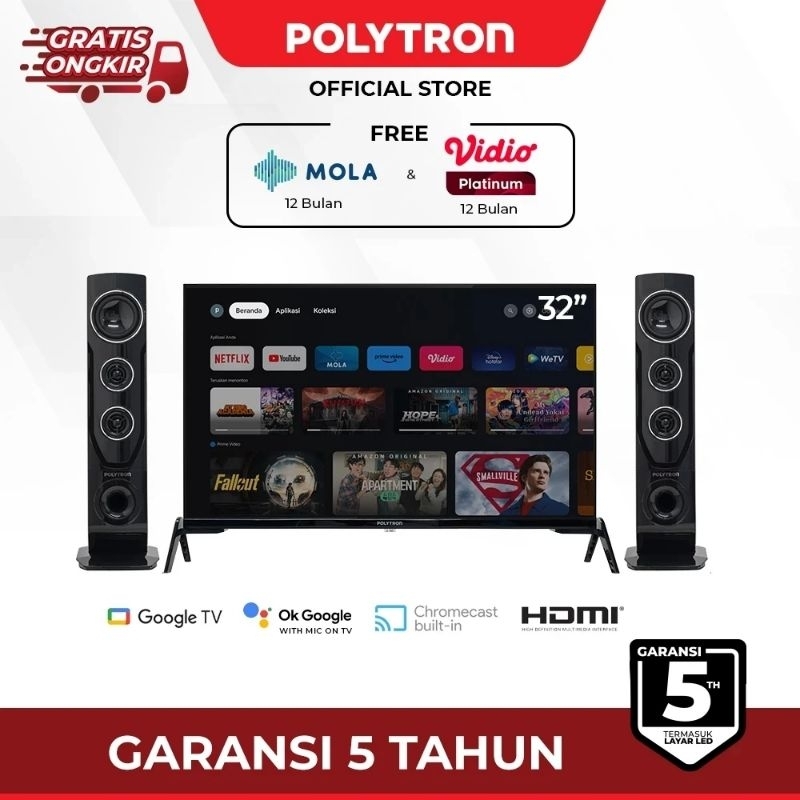 Polytron Smart Cinemax Google TV 32 Inch PLD 32TG9055