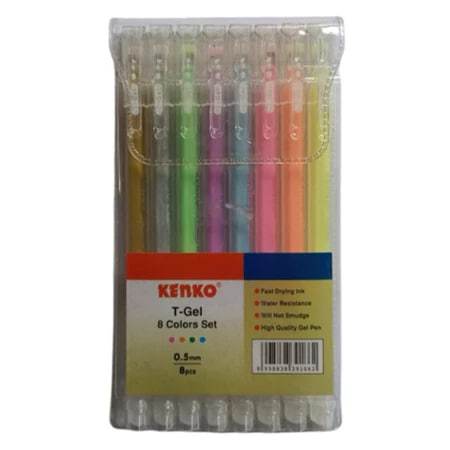 

Pulpen Kenko T-Gel 8 Colors Set, Pulpen Kenko 8 warna