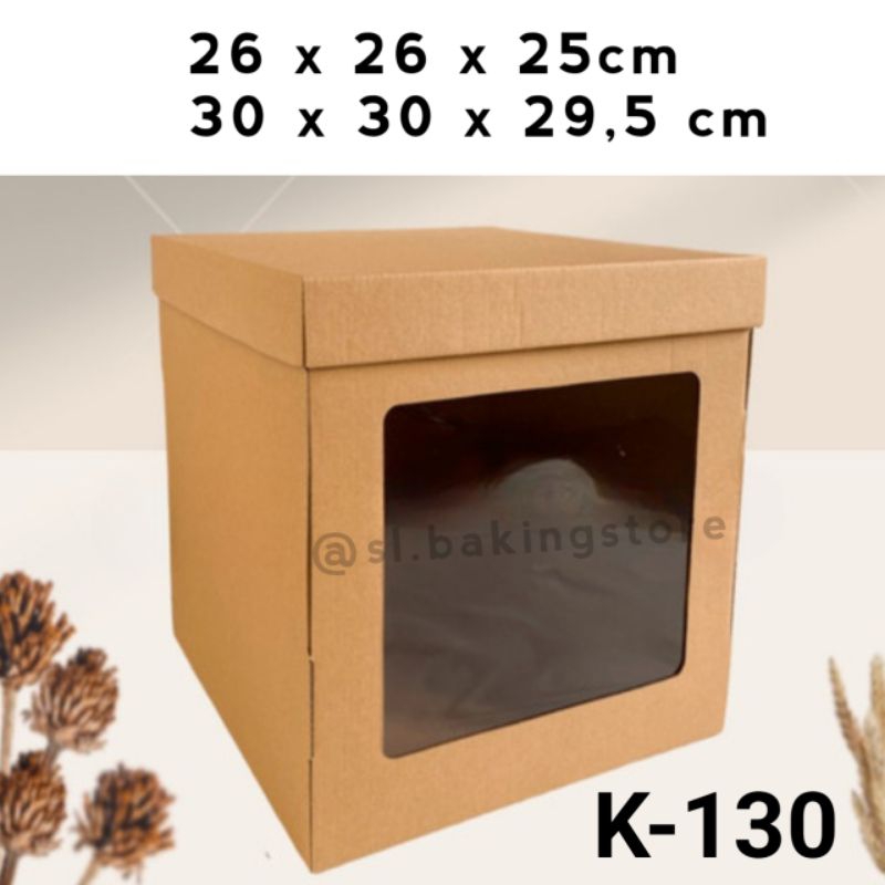 

K-130 KOTAK KUE TINGGI/BOX CAKE WINDOW/JENDELA MIKA