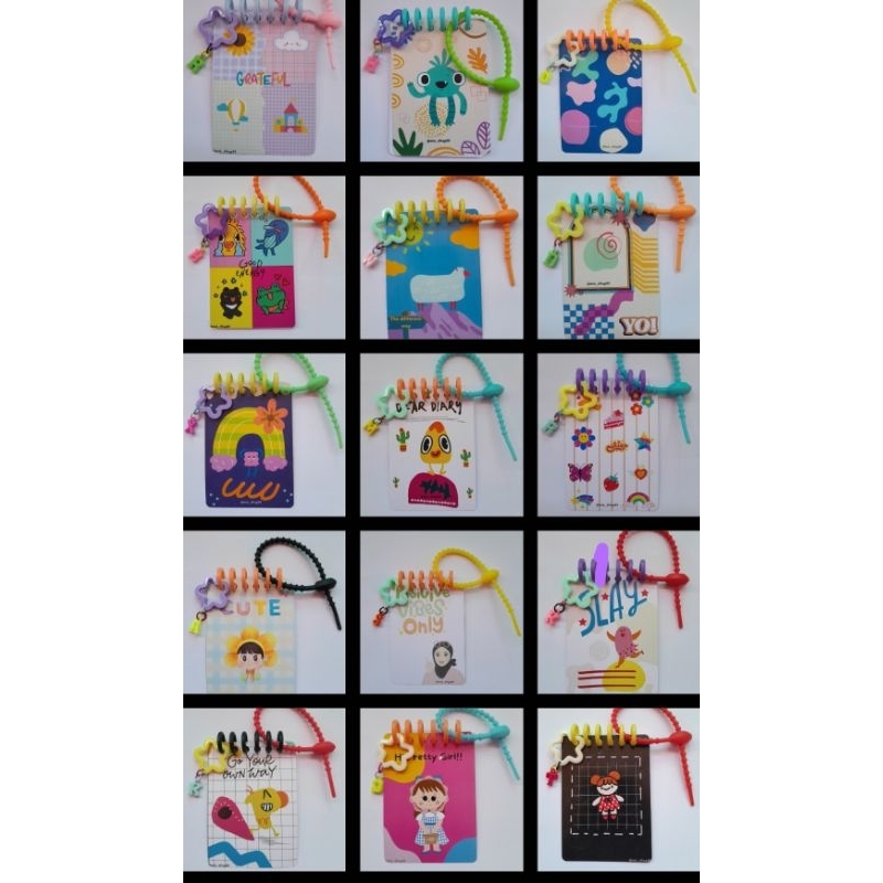 

Buku catatan kecil bag charm notebook A7
