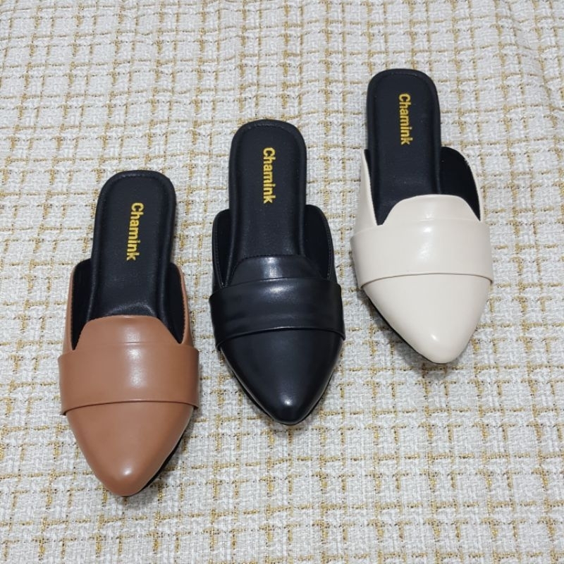 flatShoes mules flat shoes sol karet non slip