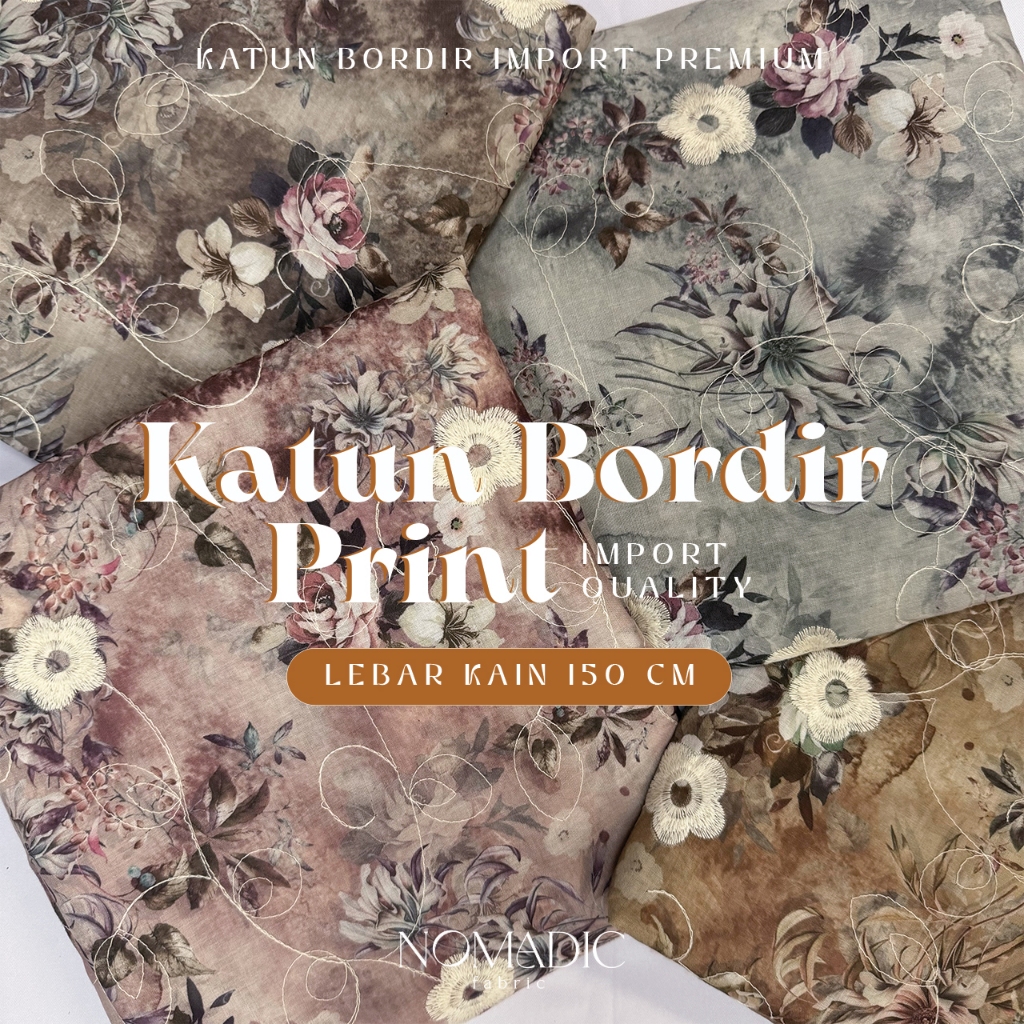 ½ Meter Katun Bordir Printing Premium || Katun Bordir Meteran || Katun Bordir Import
