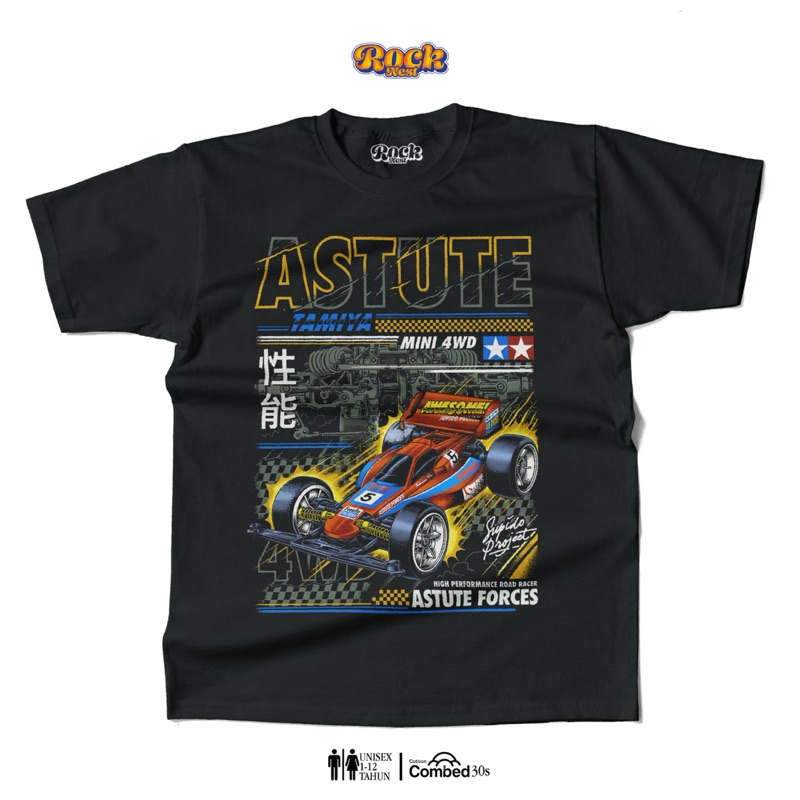 Kaos MINI 4WD astute TAMIYA Anak / Cowo dan Cewe / Tshirt Distro Anak Premium Quality - ROCKNEST