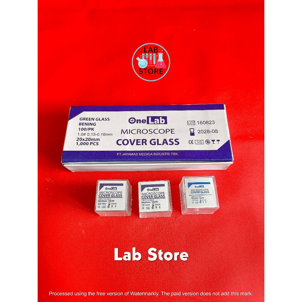 Cover Glass / Kaca Penutup Preparat 20x20 ONELAB