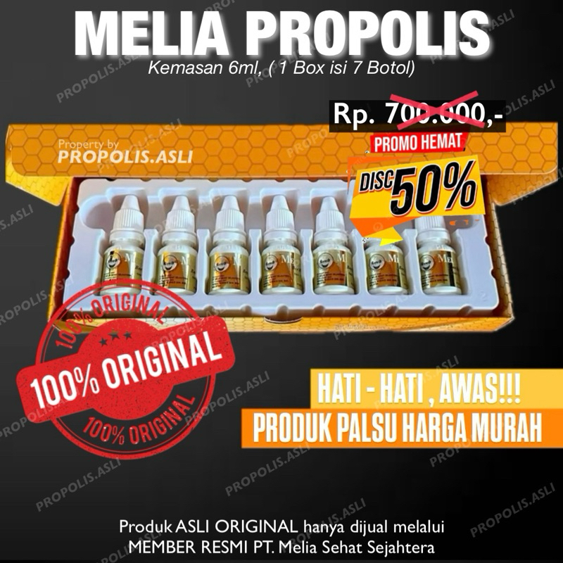 MELIA PROPOLIS ASLI 6ml 1 BOX isi 7 PCS ORIGINAL