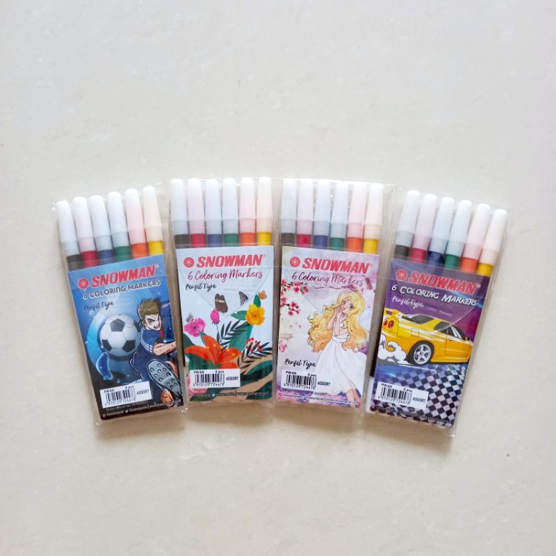 

[ MURAH ] Spidol Warna Coloring Marker 6 Warna Snowman PW-6A