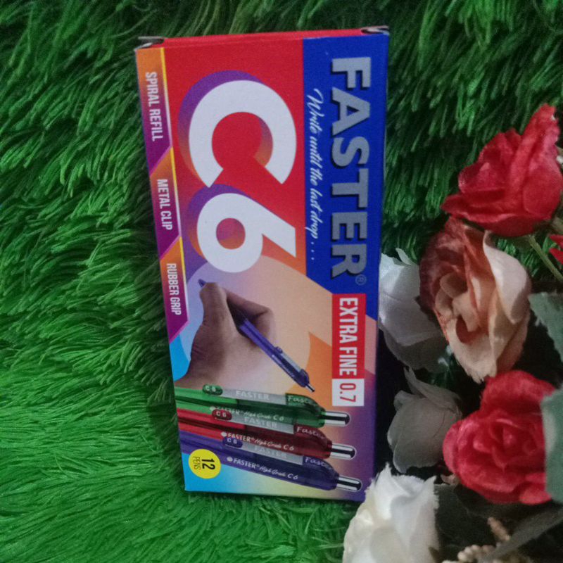 

ballpoint faster C6 hitam lusinan murah