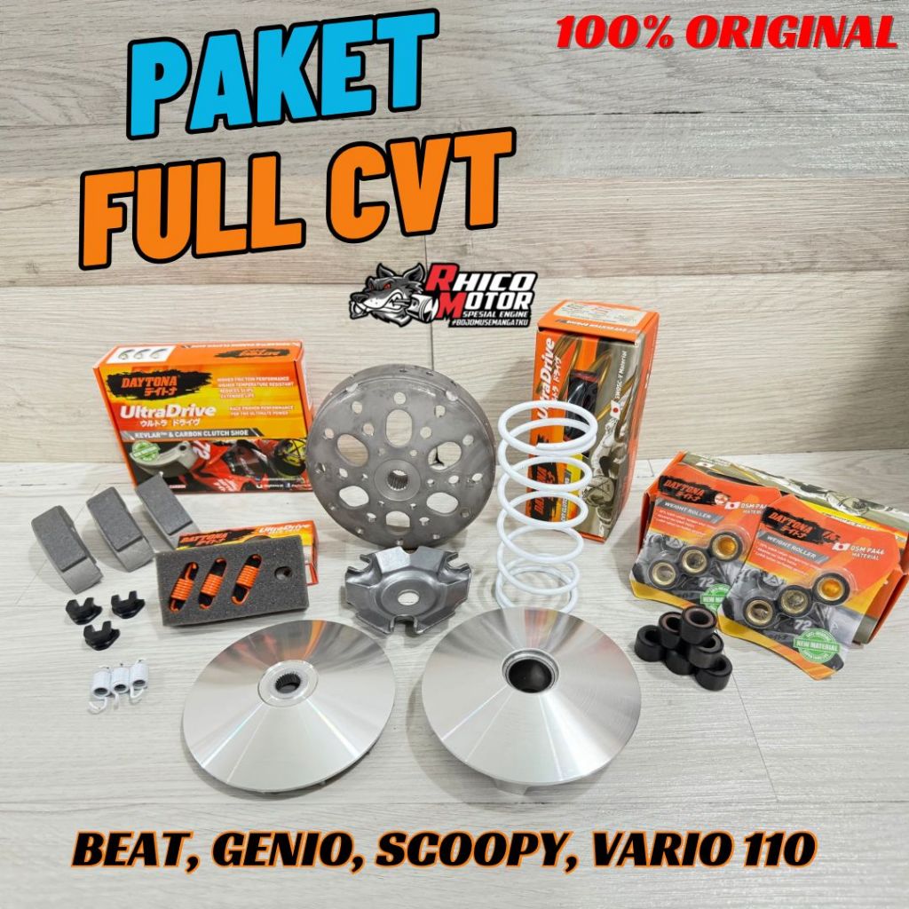 PAKET FULL CVT 9 CVT FULL. BEAT, SCOOPY, GENIO, VARIO