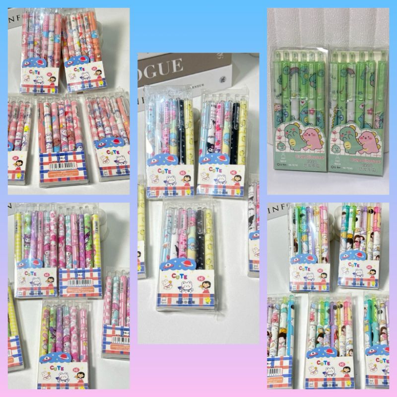 

Ready pulpen set mekanik isi 6 motif cartoon/ pensil mekanik anak sekolah