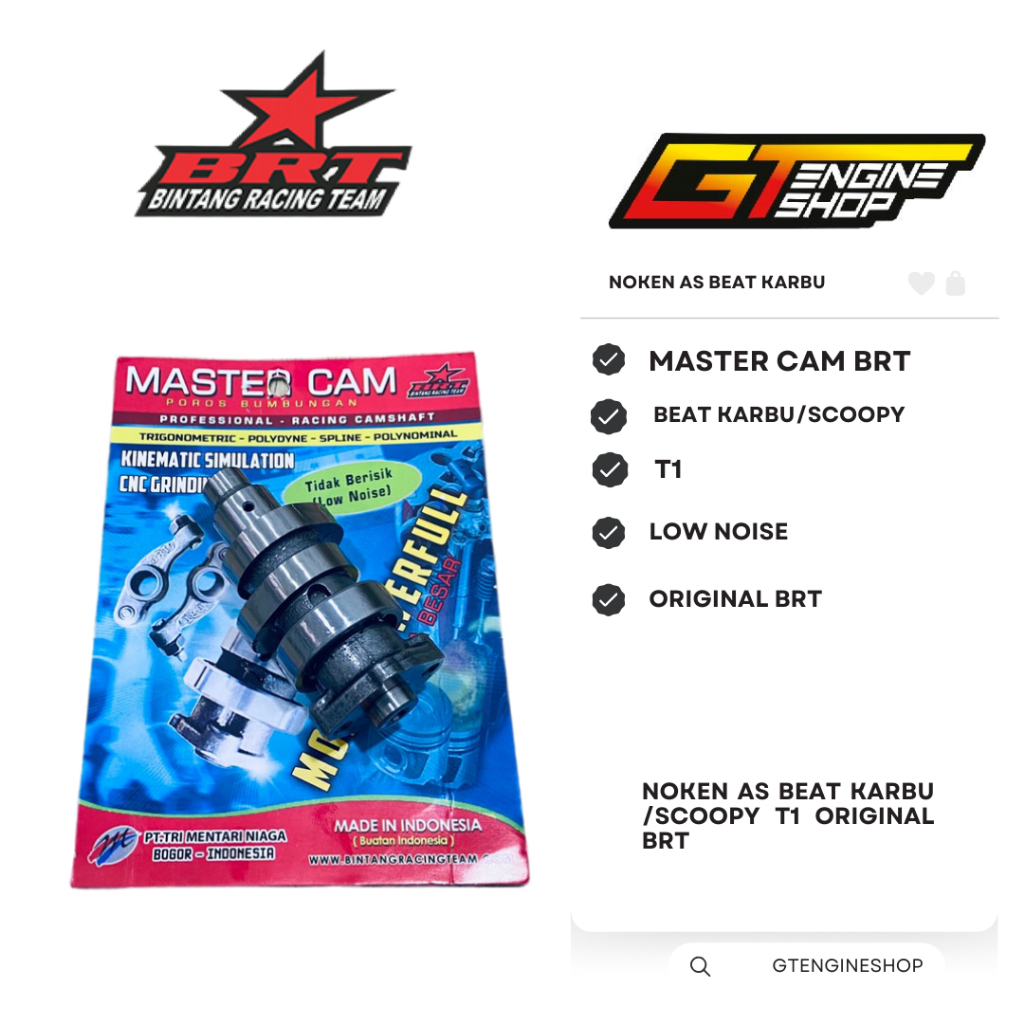 MASTER CAM BEAT KARBU SCCOOPY KARBU NOKEN AS BEAT KARBU NOKEN AS SCOOPY KARBU TYPE T1 ORIGINAL BRT