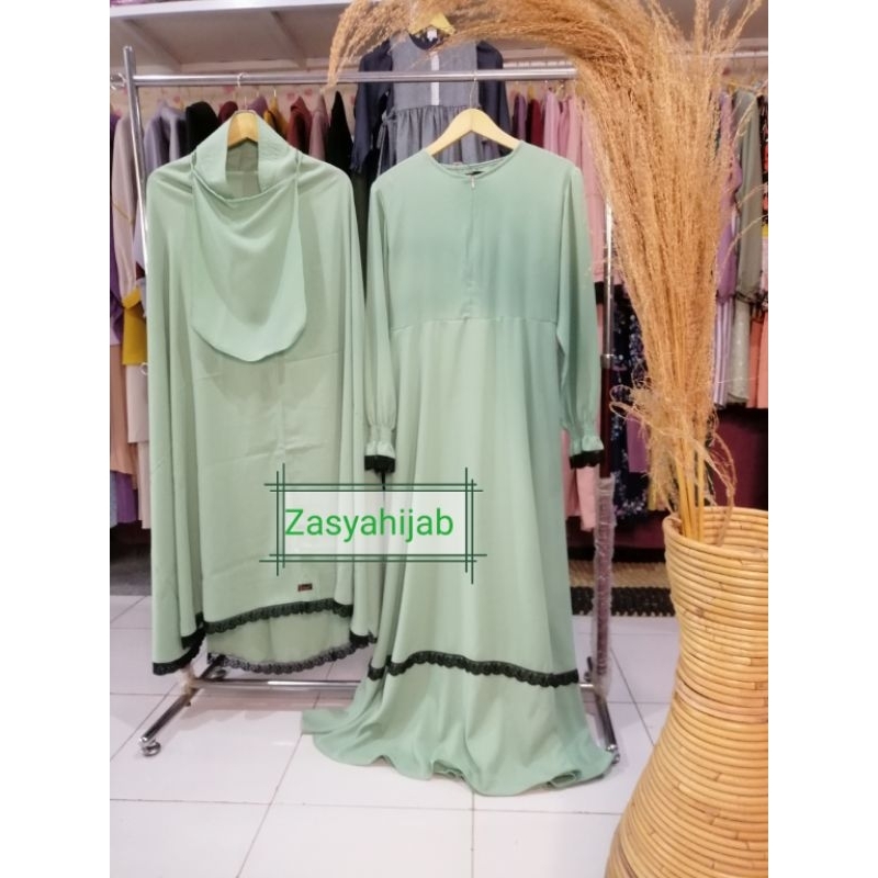 Aisyah Series / gamis cadar / gamis Syar'i Premium / Khimar / zasya