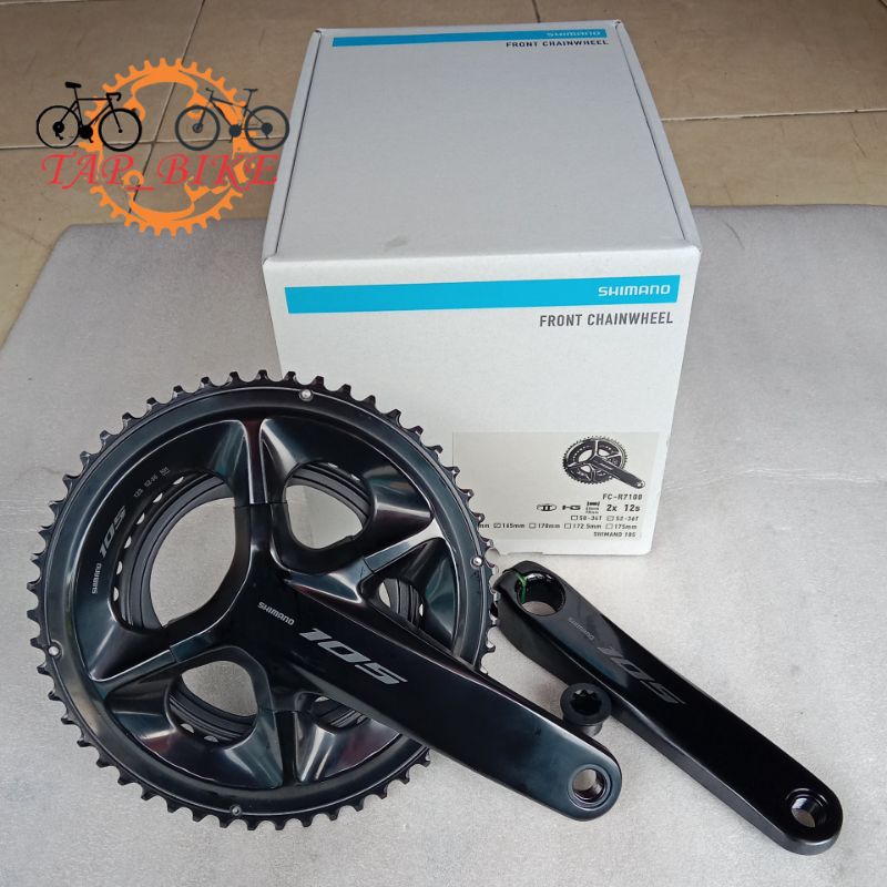 Crank Set SHIMANO 105 R7100 50/34T 52/36T Arm 165mm 170mm - Part Sepeda Road Bike