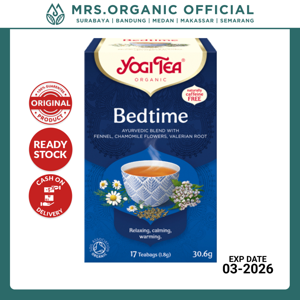 

Teh Herbal Kesehatan Imun Organik YOGI TEA Organic Bedtime with Valerian Root 24g - Kesehatan Siklus Tidur
