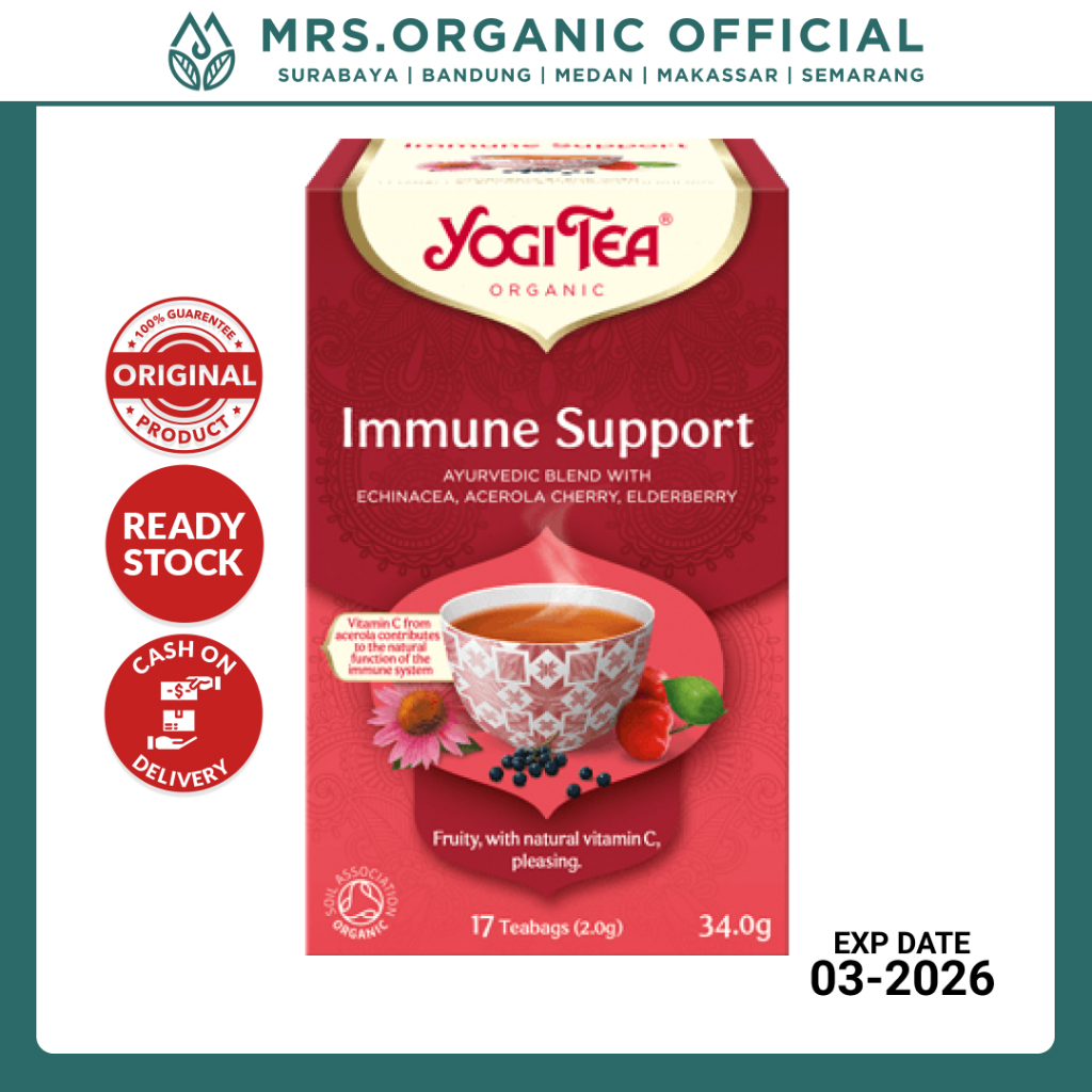 

Teh Herbal Kesehatan Imun Organik YOGI TEA Organic Immune Support Tea 34gr - Bebas Kafein