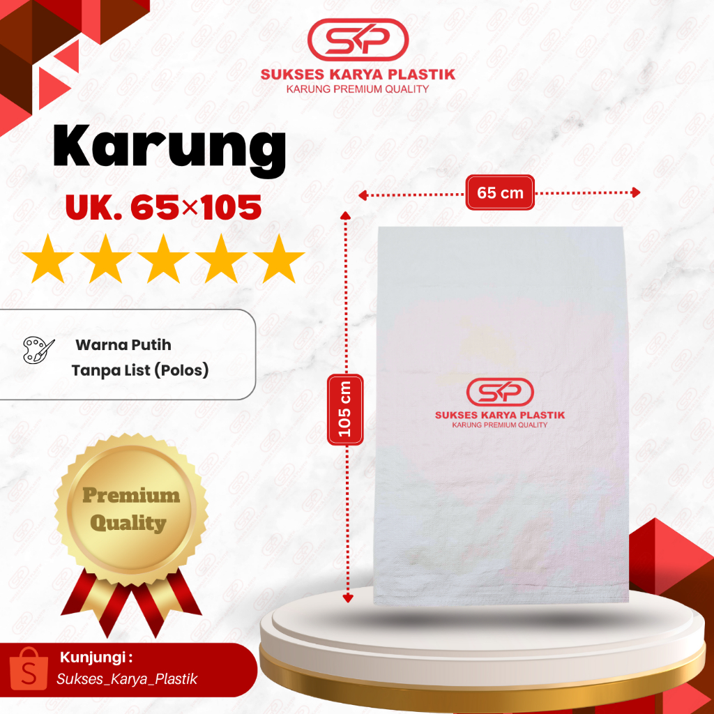 Karung Plastik 65 x 105 cm Kualitas Premium, Karung Plastik 65x105 cm, Karung Polos 65x105, Distribu