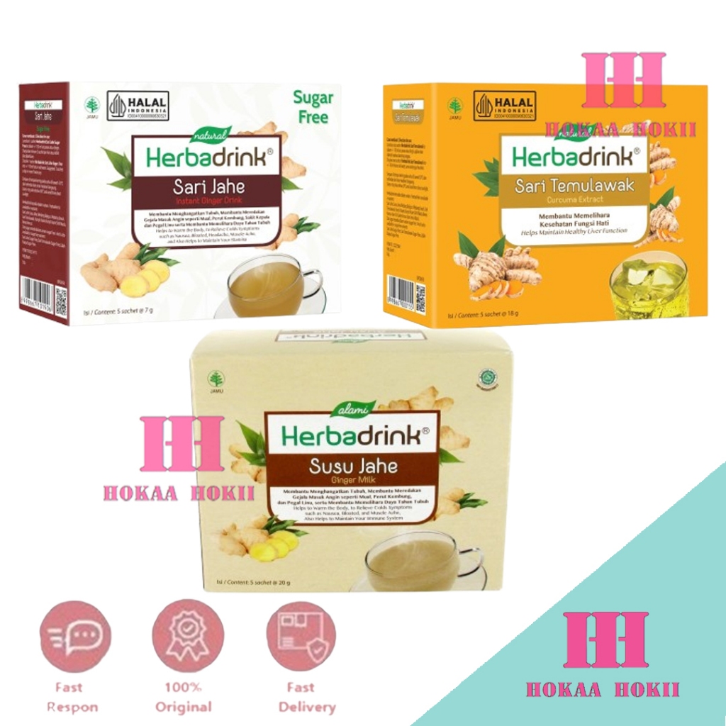 

Herbadrink Minuman Serbuk Instans Pengahangat Tubuh 1 Box Isi 5 Sachet