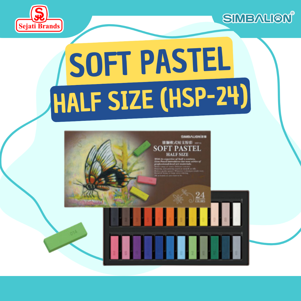 

Simbalion Soft Pastel 24 Colors Half Size HSP-24